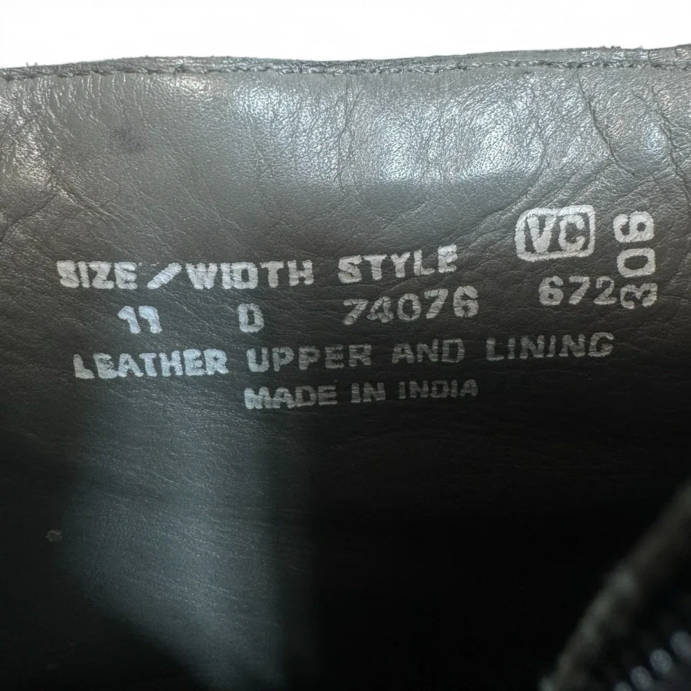 David Taylor Mens Black Leather Beatle Ankle Boots Size 11 D Cuban Block Heel